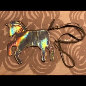 Silver Holo Unicorn Clutch